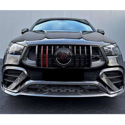 Front Grille GT Panamericana GT-R Carbon (for AMG-Line/GLE53/GLE63 2019-2023) for Mercedes GLE W167 2018- - image 1