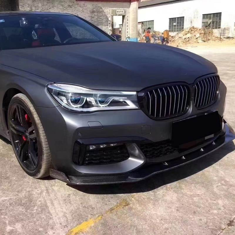 Front Bumper Lip V2 for M-Sport 2016-2019, Carbon for BMW 7 Series G11/G12 2015-2022 - image 2