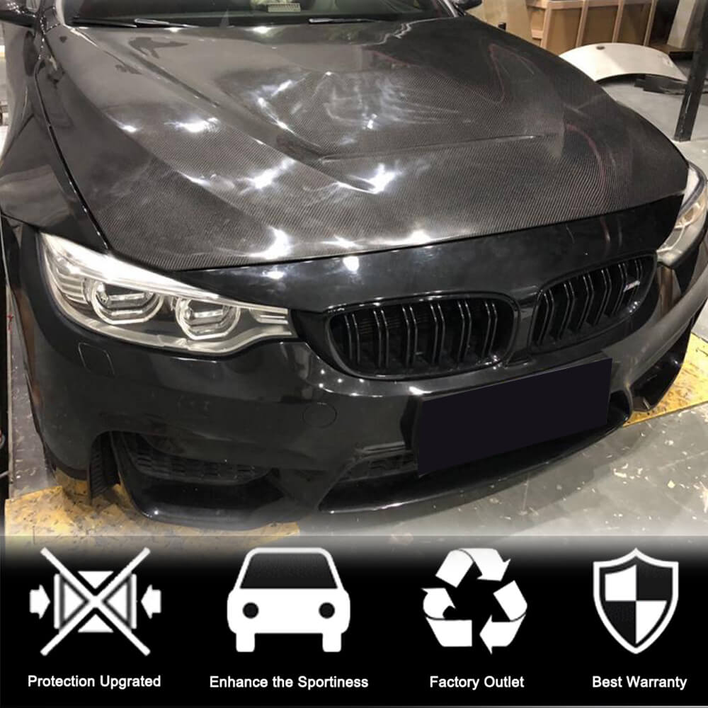 Engine Bonnet Hood Cover Carbon Fiber V1 for BMW 3 series F-30/31/34 2012-2019 - image 2