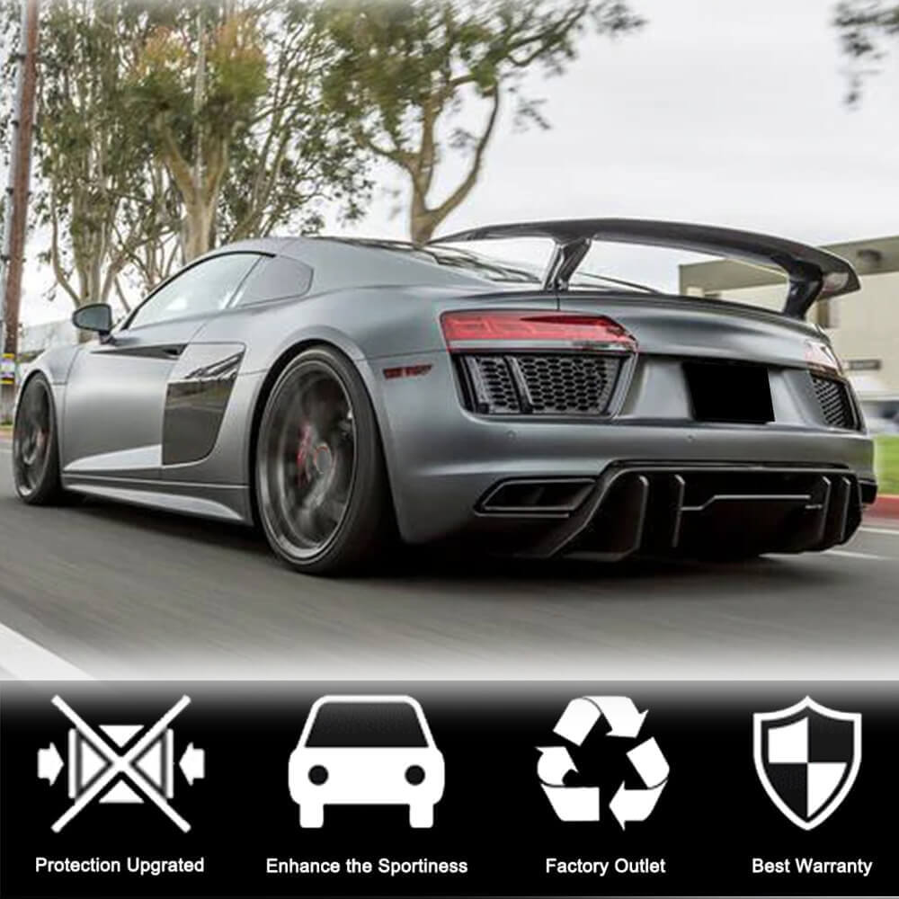 Rear Bumper Diffuser V1 (2015-2020, Carbon) for Audi R8 2015- - image 2