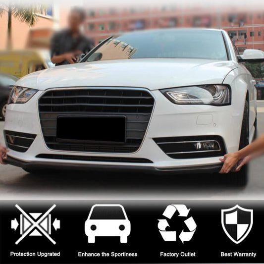 Front Bumper Lip Spoiler (for Base 2011-2015, Carbon) for Audi A4 B8 2007-2015 - image 2