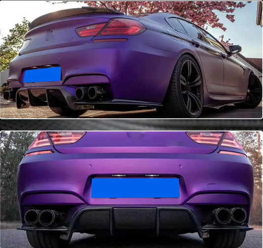 Rear Bumper Diffuser Carbon Fiber V4 (for M6) for BMW 6 F12/F13/F06 2011-2015 - image 2