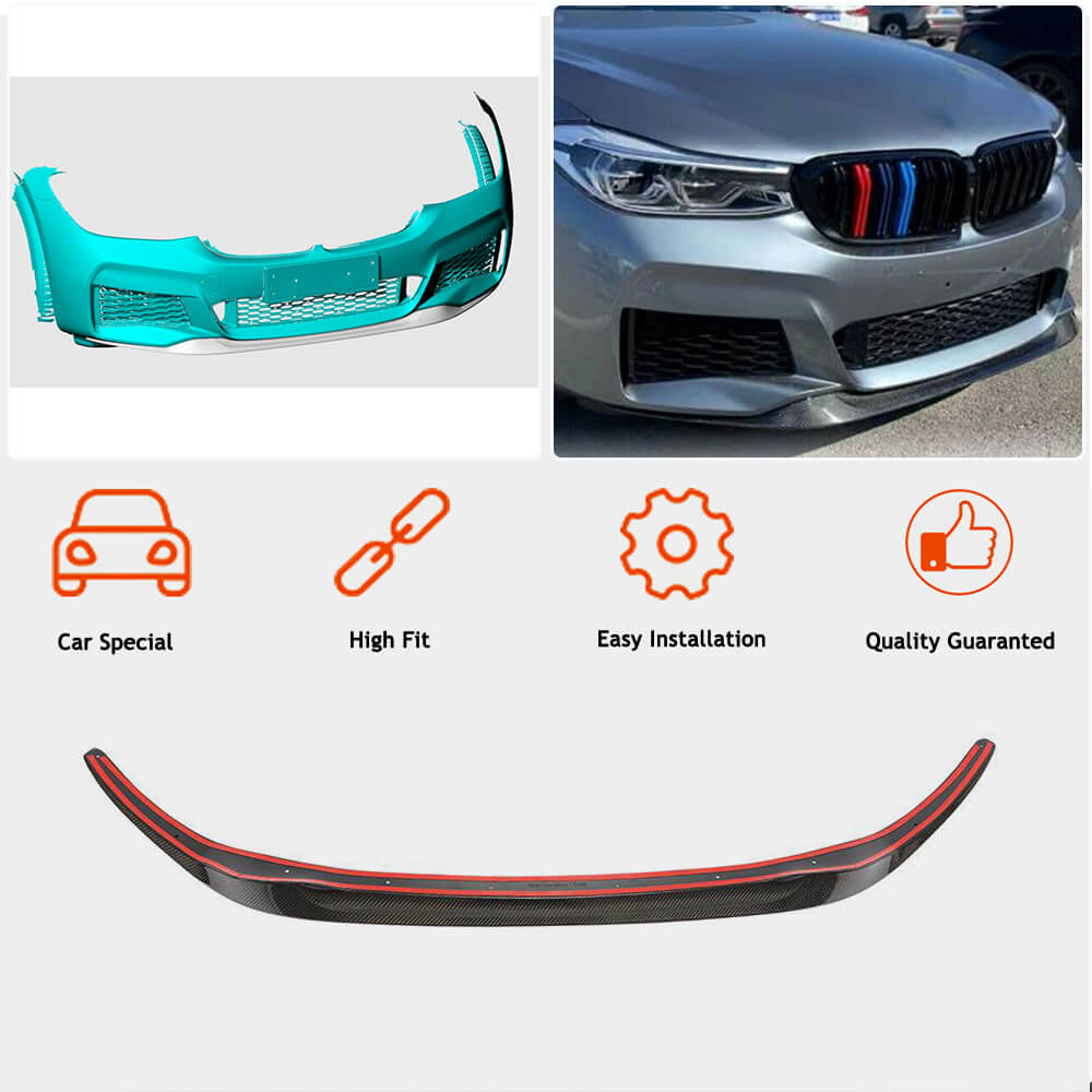 Front Bumper Lip for M-Sport 2017-2020 Carbon for BMW 6 Series G32 2017- - image 2
