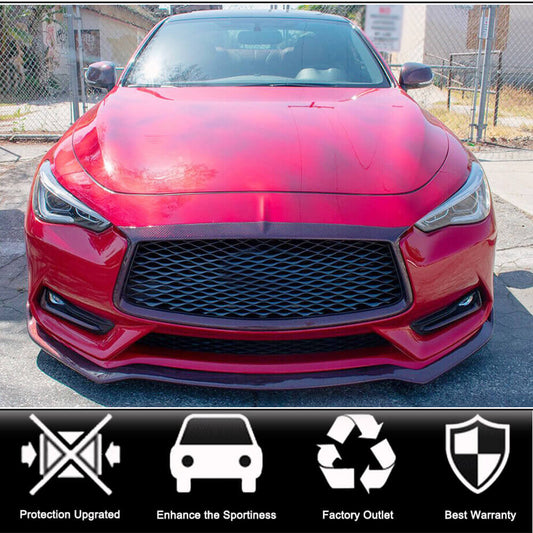 Front Grille Surround Trim (for Q60 2016-2022, Carbon) for Infiniti Q50/Q60 2013-2024 - image 2