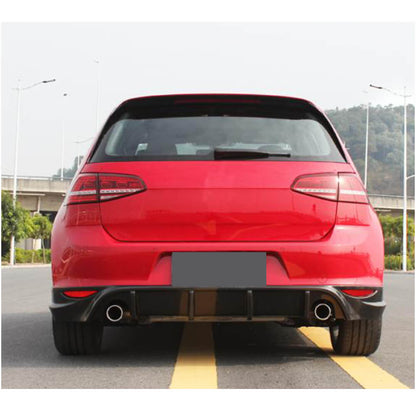 Rear Bumper Diffuser V1 (for Base/GTI HB 2012-2017, Carbon) for Volkswagen Golf 7/E-Golf 2012-2020 - image 2