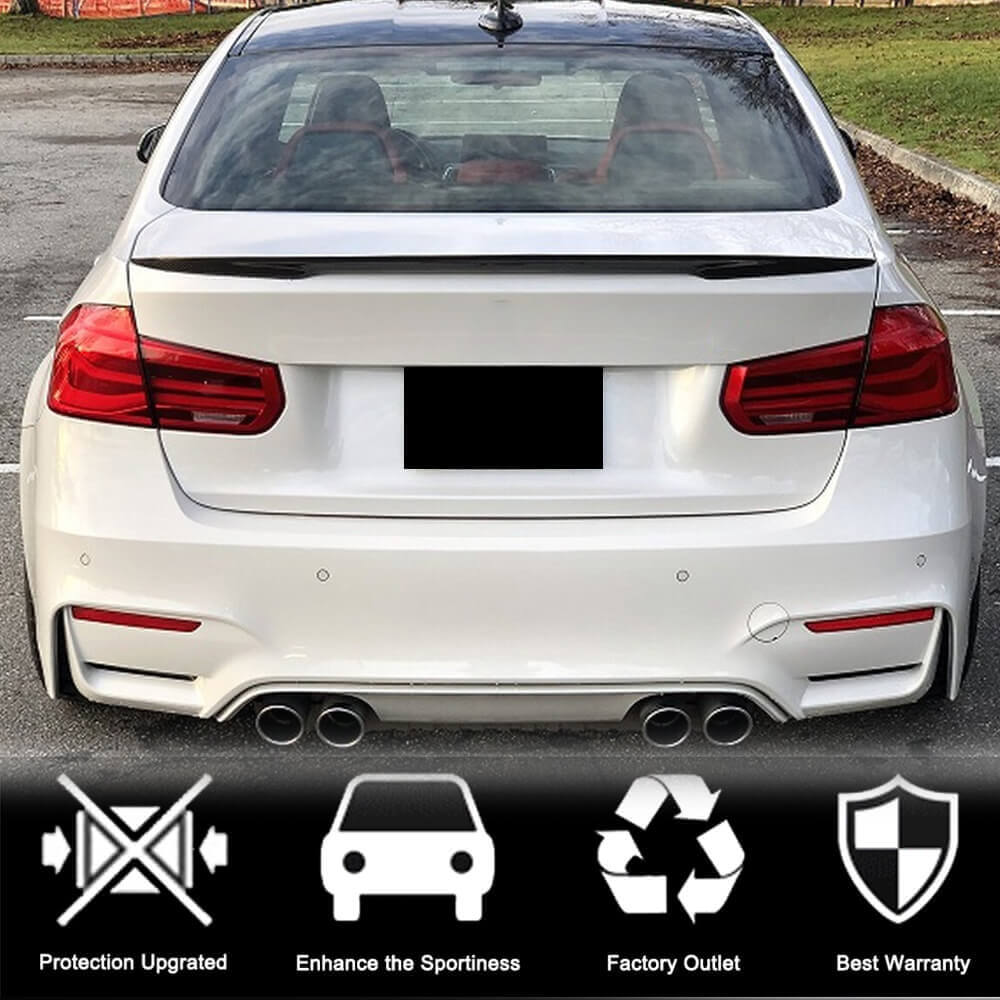 Rear Trunk Spoiler Carbon Fiber V16 (SD) for BMW 3 series F-30/31/34 2012-2019 - image 2