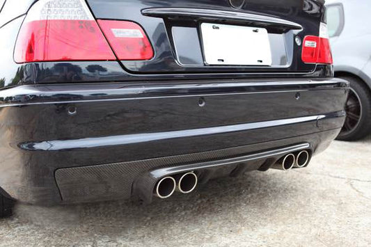 Rear Bumper Diffuser Carbon Fiber V3 (for M3) for BMW 3 series E-46 1998-2006 - image 2