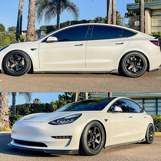 Door Sill Covers V2 (2017-2023, Carbon) for Tesla Model 3 2017- - image 2