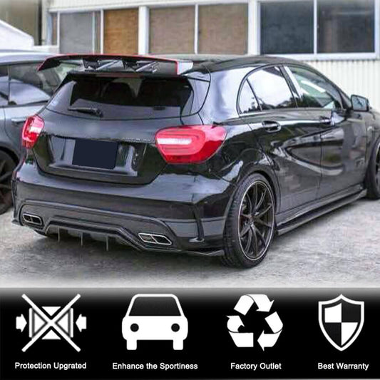 Rear bumper diffuser V2 (for AMG-Line / A45 AMG HB) for Mercedes A-class W176 2012-2018 - image 2