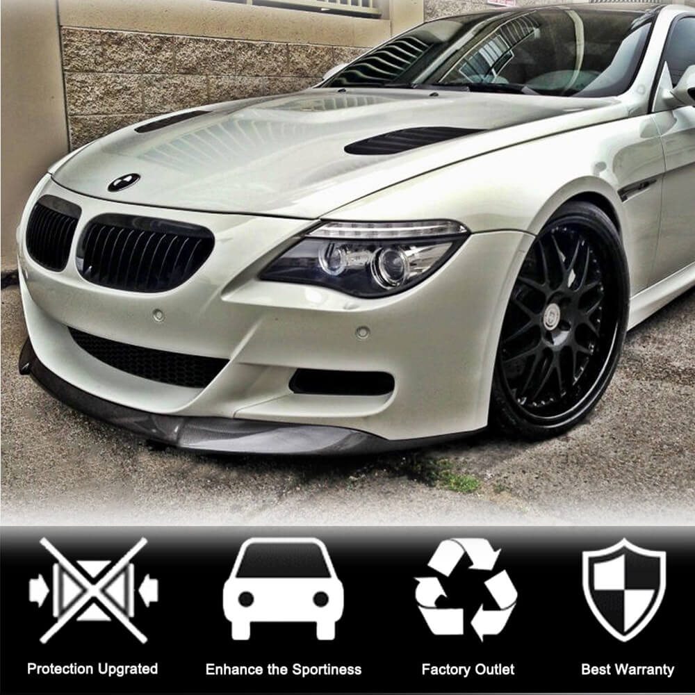 Front Bumper Lip Spoiler (for M6, Carbon) for BMW 6 Series E63/E64 2003-2010 - image 2