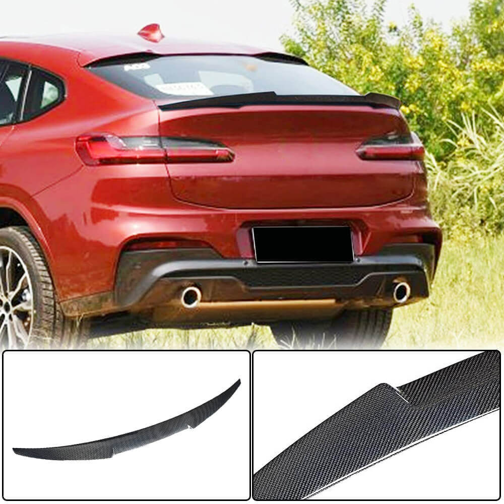Rear Trunk Spoiler Carbon Fiber V2 for BMW X4 G02 2018- - image 2