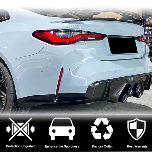 Rear Bumper Splitters Dry Carbon Fiber V1 (for G82/G83) for BMW 4 series G22/23/26 2020- - image 2