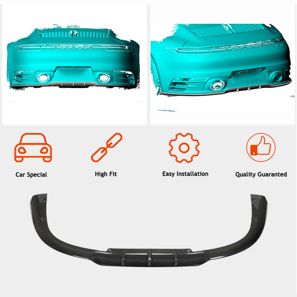 Rear Bumper Diffuser for Carrera/Targa, Carbon for Porsche 911 (992) 2018– - image 2