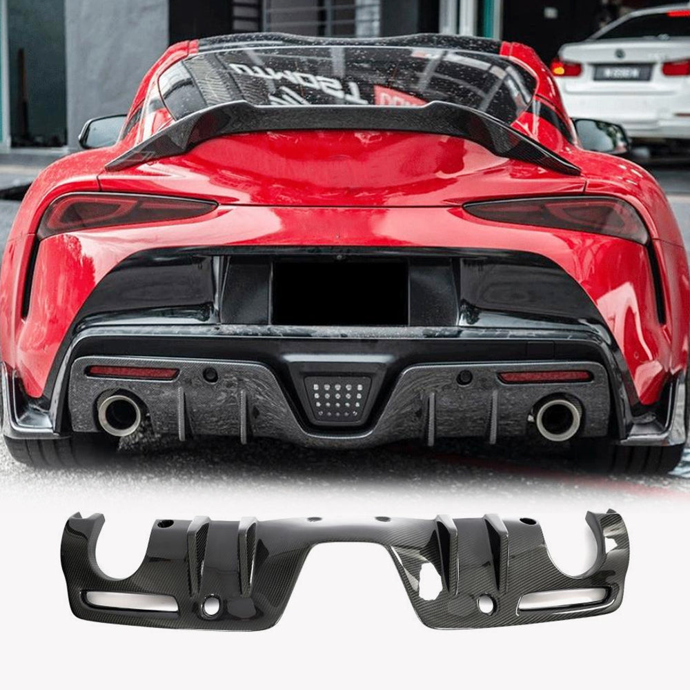 Rear Bumper Diffuser V1 (Carbon) for Toyota Supra 2019- - image 2