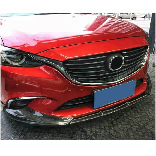 Lip V1 front bumper cover (2017-2019, Carbon) for Mazda 6 2012-2024 - image 2