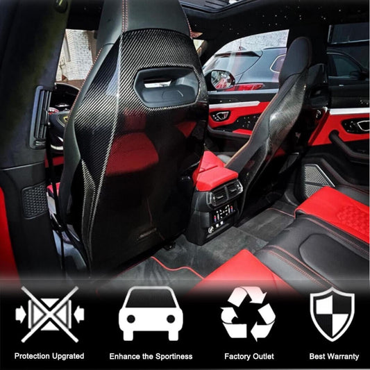Racing Front Seatback Cover Set 2pcs Dry Carbon Fiber for Lamborghini Urus - image 2