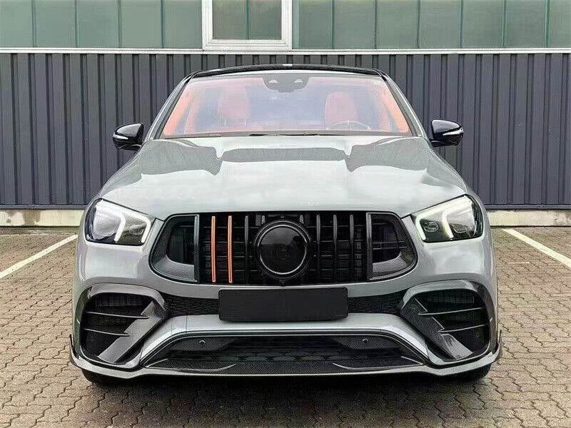 Covers on the front bumper (GLE63 AMG, Carbon) for Mercedes GLE coupe C292 2015-2019 - image 2