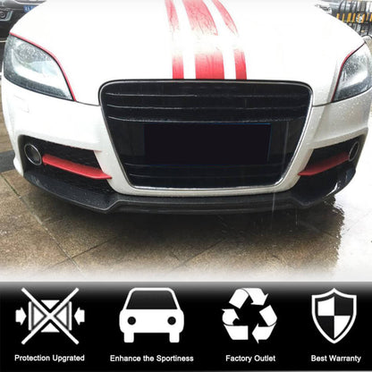 Front Bumper Lip V2 (Carbon) for Audi ТТ 2006-2014 - image 2