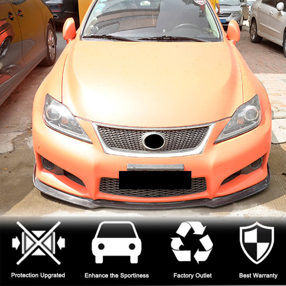 Front Bumper Lip Spoiler (for F 2011-2013, Carbon) for Lexus IS 2005-2013 - image 2