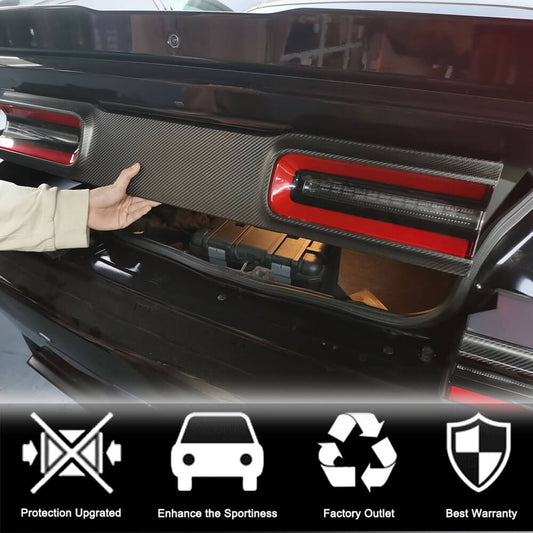 Trunk Lid Cover (2015-2023, Carbon) for Dodge Challenger 2008-2023 - image 2