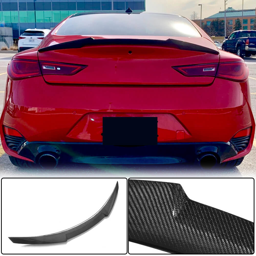 Spoiler V1 (for Q60 2016-2022, Carbon) for Infiniti Q50/Q60 2013-2024 - image 2