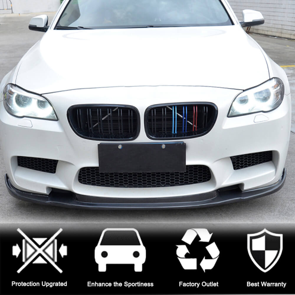 Front Bumper Lip V3 for F10 M5, Carbon for BMW 5 Series F10/F11 2010–2016 - image 2