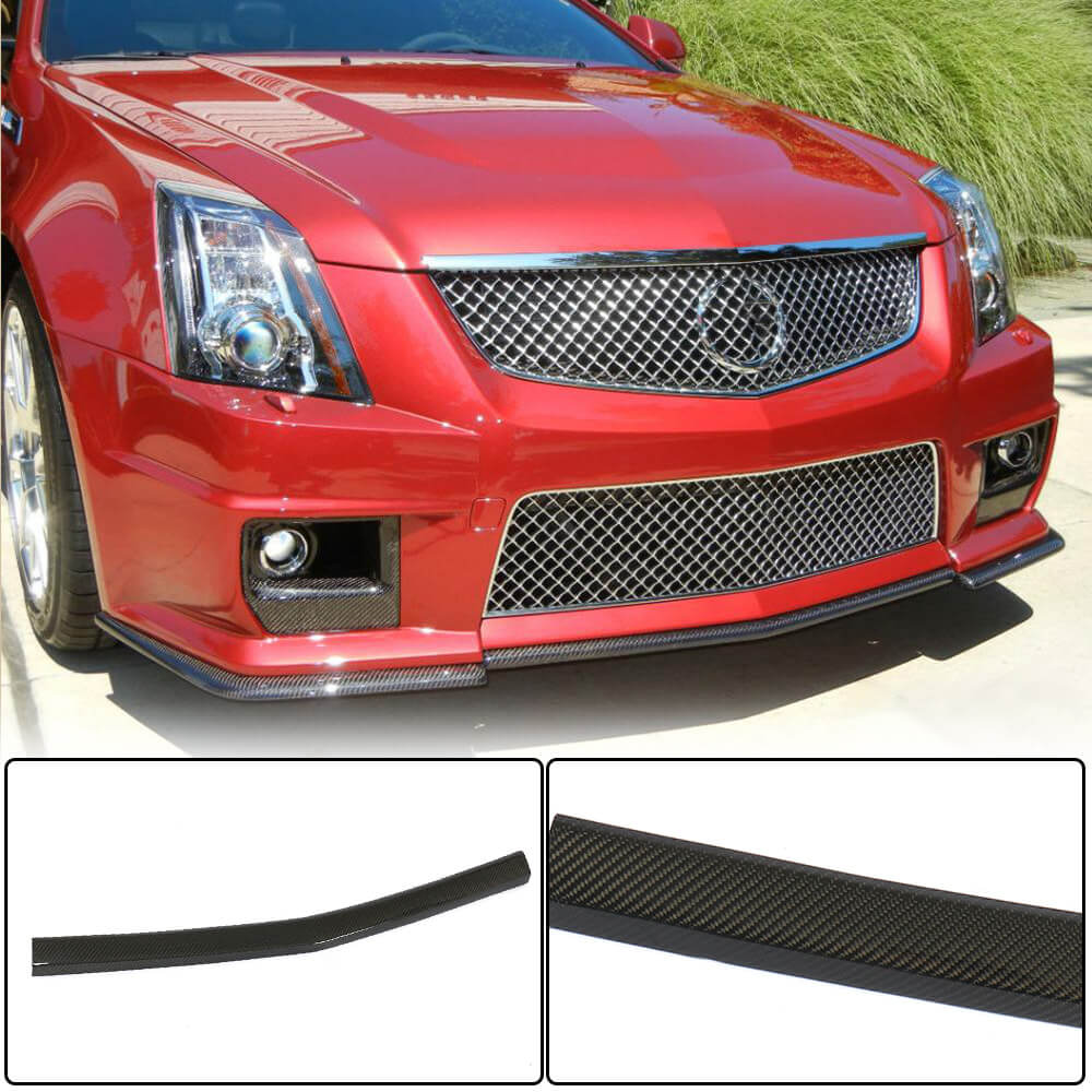 Front Bumper Lip V2 for CTS V Coupe, Carbon for Cadillac CTS 2007-2014 - image 2