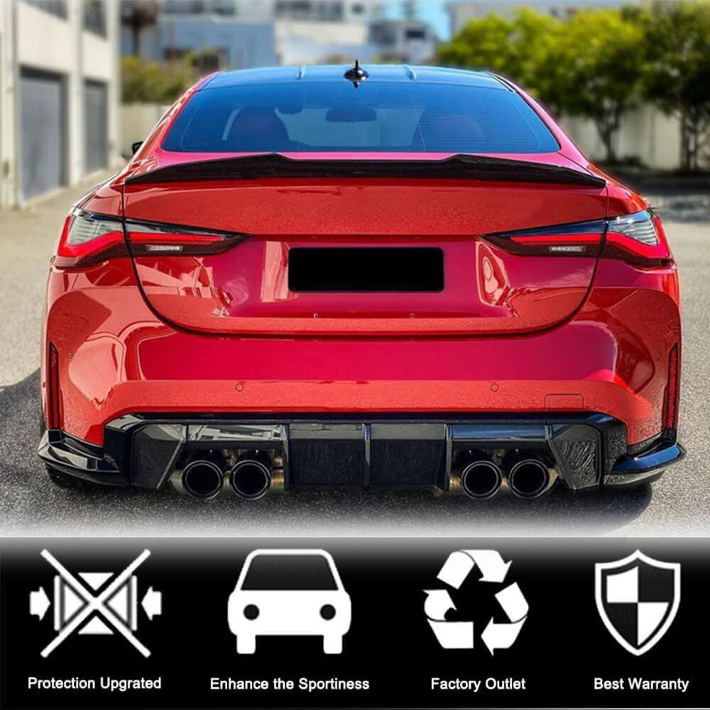 Rear Trunk Spoiler Carbon Fiber V1 (Coupe) for BMW 4 series G22/23/26 2020- - image 2