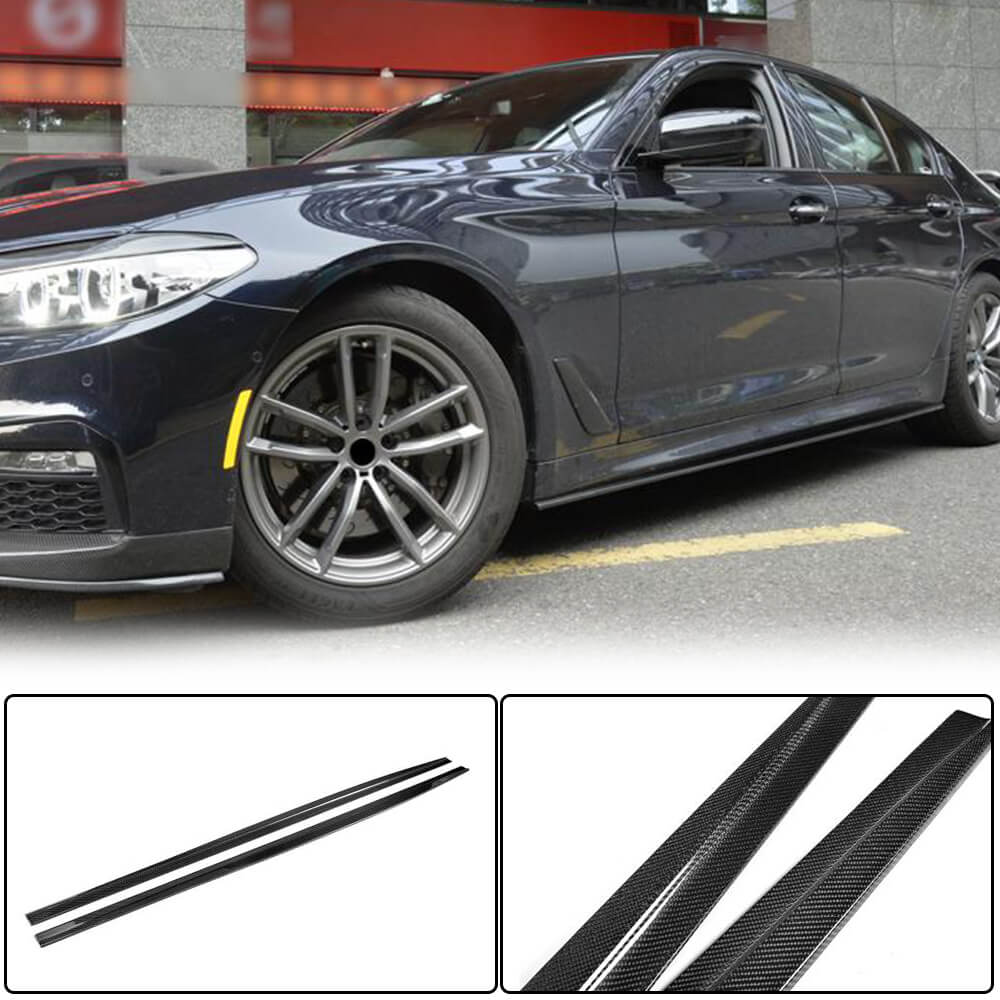 Side Skirt Extensions V1 (for M-Sport/M5 2017-2020, Carbon) for BMW 5 Series G30/G31 2017-2023 - image 2