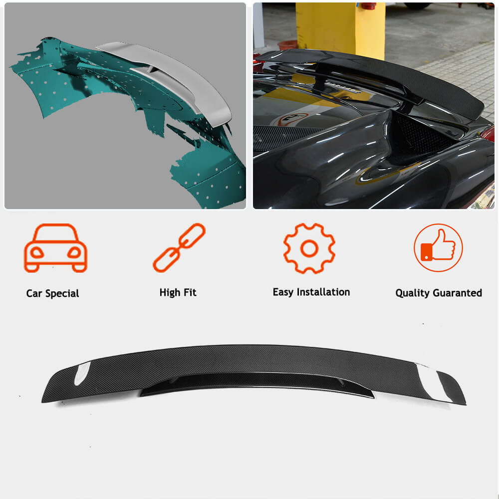 Spoiler V2 (2011-2013, Carbon) for Ferrari 458 Italia 2009-2015 - image 2