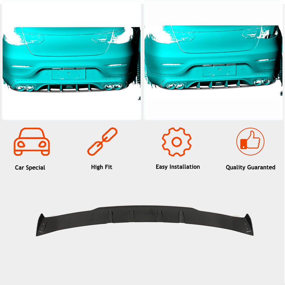 Rear bumper diffuser (for GLC43 AMG 2020-2022, Carbon) for Mercedes GLC coupe C253 - image 2