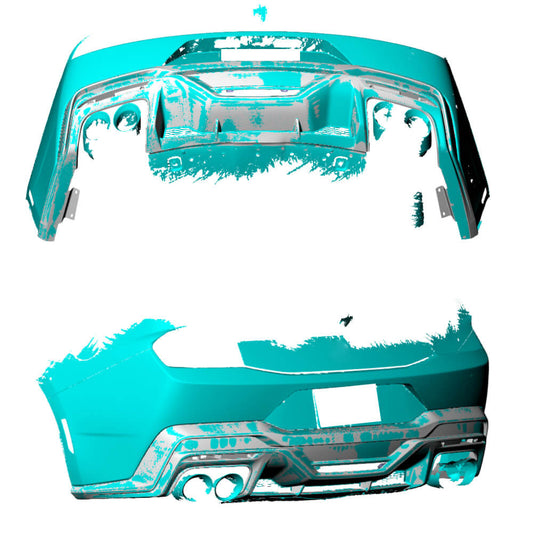 Rear bumper diffuser (Carbon) for Ford Mustang 2024- gg. - image 2