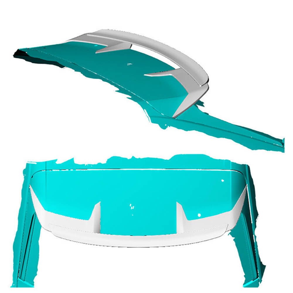 Rear Roof Spoiler (Carbon) for Audi Q8 2018- - image 2