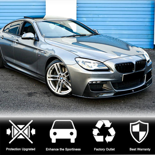 Front Bumper Lip V1 (for M-Sport, Carbon) for BMW 6 Series F12/F13/F06 2011-2018 - image 2