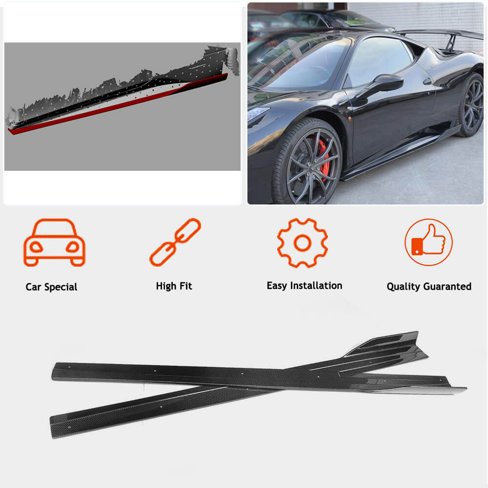 Side Skirts (2011-2013, Carbon) for Ferrari 458 Italia 2009-2015 - image 2