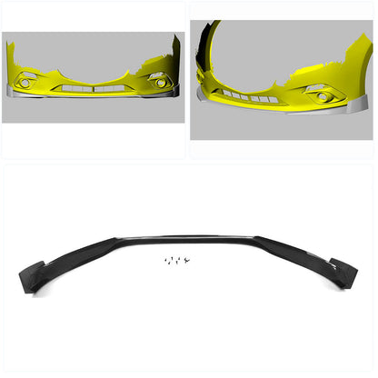 Front Bumper Lip Spoiler (2014-2016, Carbon) for Mazda 3 2013-2019 - image 2