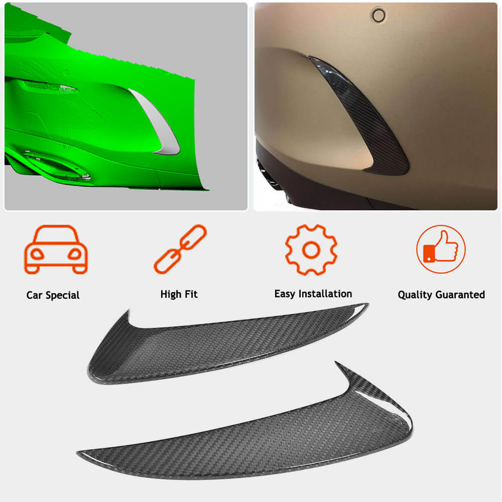 Rear Bumper Covers (for AMG-Line 2017-2019, Carbon) for Mercedes E-class coupe C238 2016-2024 - image 2