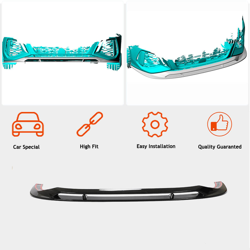 Front Bumper Lip Spoiler (for RS SD, Carbon) for Audi A3 2020- - image 2