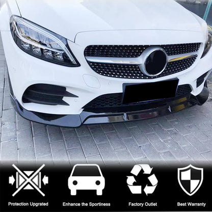 Front Bumper Lip Spoiler (for AMG-Line, Carbon) for Mercedes C-class W206 2022- - image 2