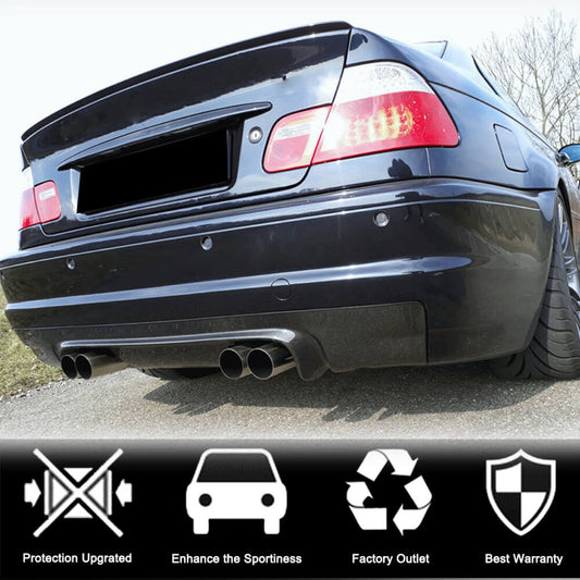 Rear Bumper Diffuser Carbon Fiber V1 (for M3) for BMW 3 series E-46 1998-2006 - image 2