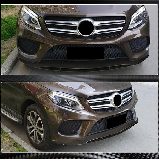Front Bumper Lip Extensions (for GLE43 AMG, Carbon) for Mercedes GLE coupe C292 2015-2019 - image 2