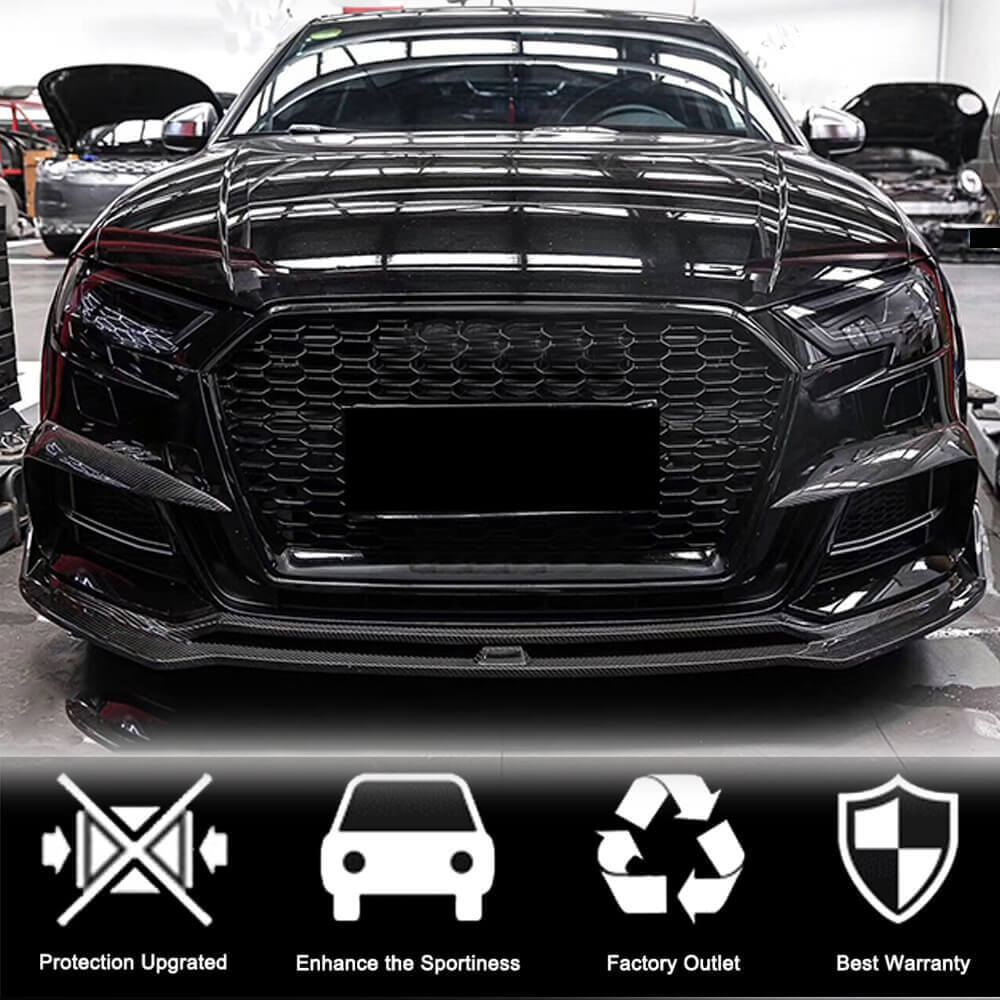 Fog Light Covers V2 (for S-Line SD 2015-2019, Carbon) for Audi A4 B9 2015-2024 - image 2
