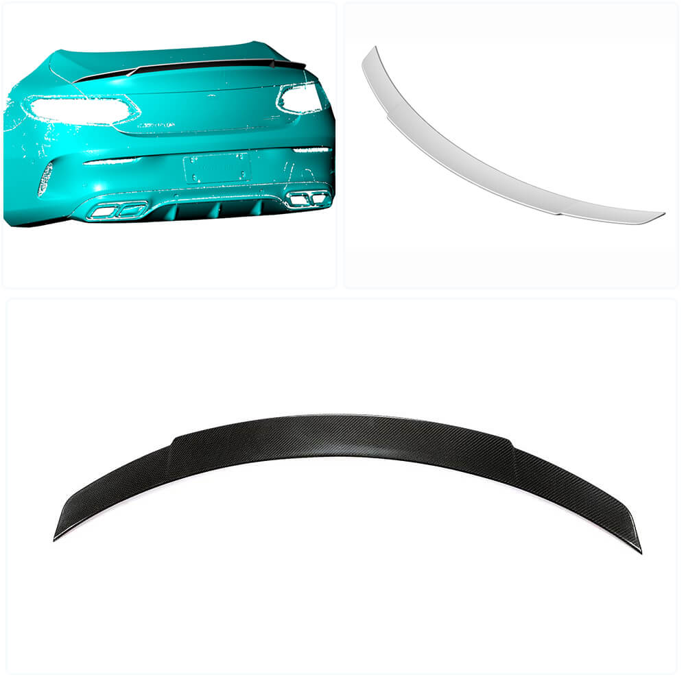 Spoiler V7 (for coupe 2015-2019, Carbon) for Mercedes C-class W205 2014-2021 - image 2