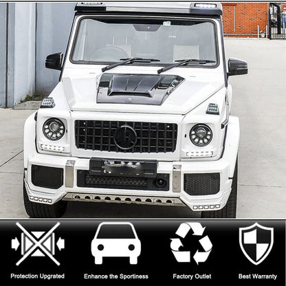 Hood cover BRBS (for 2004-2018, Carbon) for Mercedes G class W463 1990-2018 - image 2