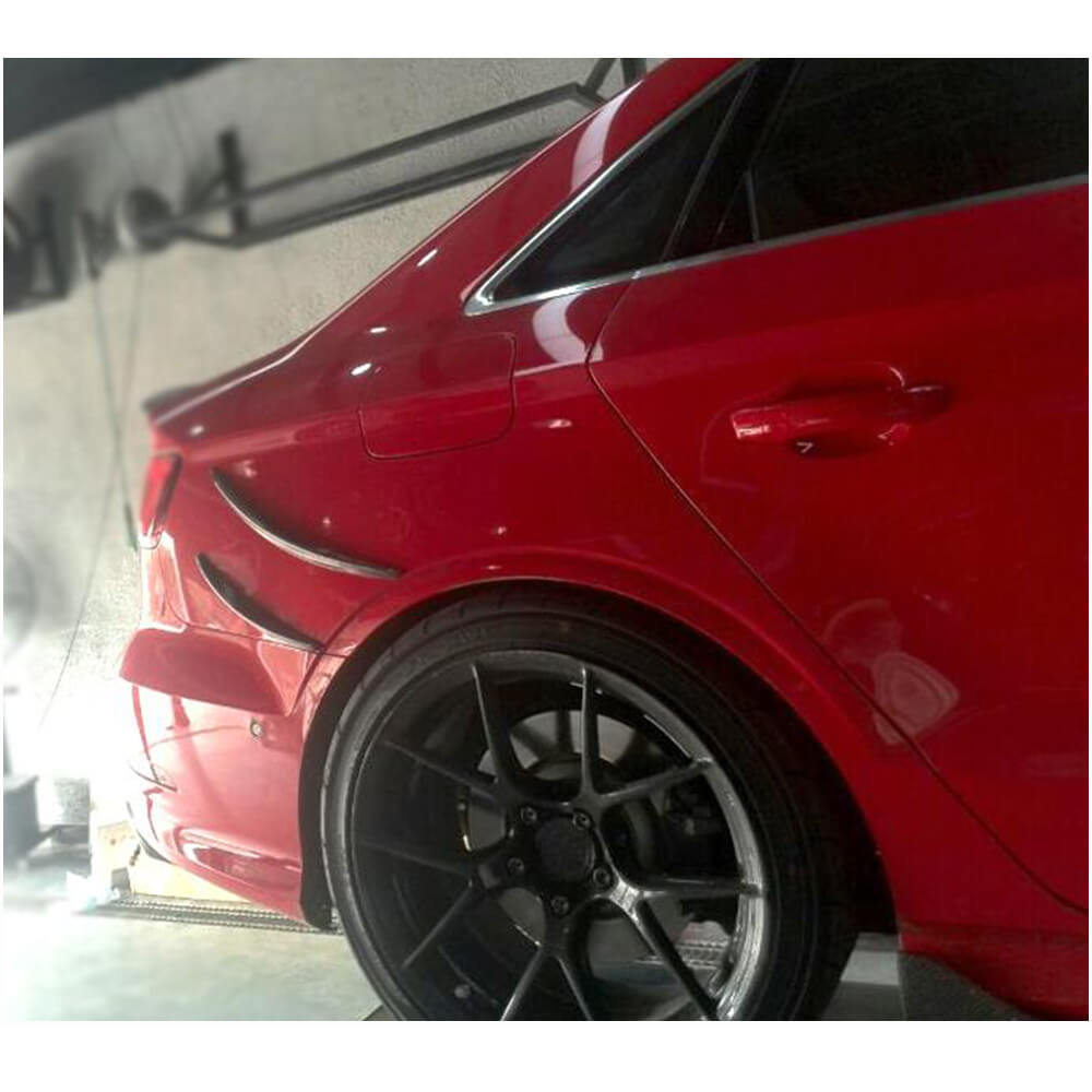 Rear bumper trims (for S-Line SD 2012-2016, Carbon) for Audi A3 2012-2020 - image 2