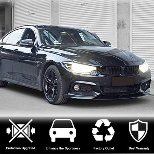 Front Bumper Lip Carbon Fiber V3 (M-Sport) for BMW 4 series F-32 2012-2020 - image 2