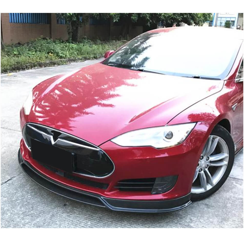 Front Bumper Lip V2 (2012-2016, Carbon) for Tesla Model S 2012– - image 2