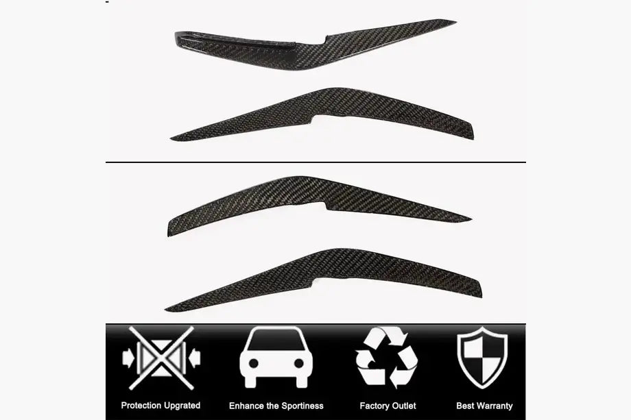 Front bumper lip (for S-Line 2019-2024, Carbon) for Audi A4 B9 2015-2024 - image 2