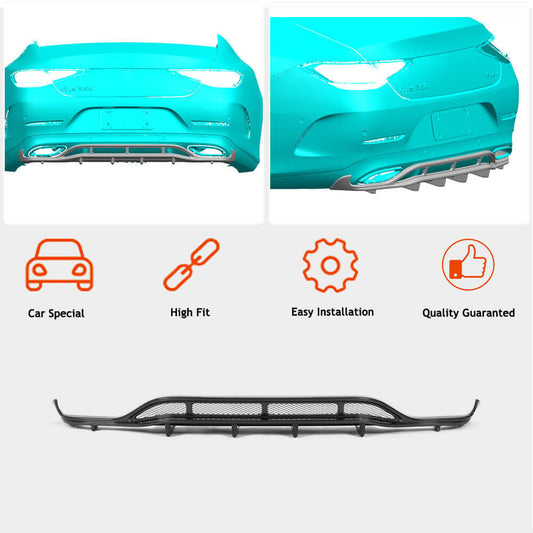 Rear Bumper Diffuser V2 for AMG-Line 2018-2020, Carbon for Mercedes CLS C257 2018- - image 2