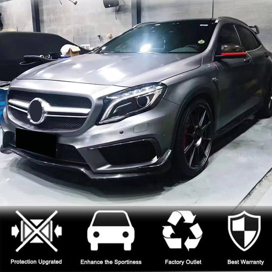 Covers on the front bumper (for GLA45 AMG 2013-2016, Carbon) for Mercedes GLA X156 2014-2019 - image 2